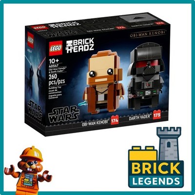 LEGO 40547 Obi Wan Kenobi & Darth Vader   BrickHeadz   Neu - OVP   Star Wars