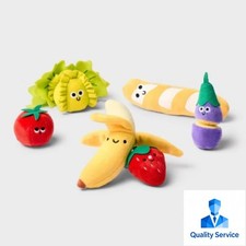 Plush Food Play Set - Gigglescape  : Includes Play Vegetables  Fruit, 18 Pieces