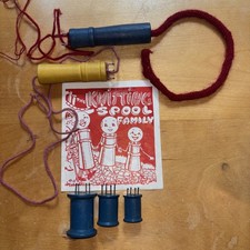 Knitting Spool Family 5 Wood Metal Yarn Spool Loom Tricotin Crafting Knitters