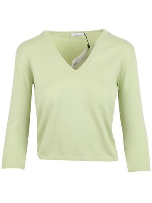 Brioni Damen Pullover Sweater Shirt V-Neck 100% Baumwolle Größe 34 Italy 40