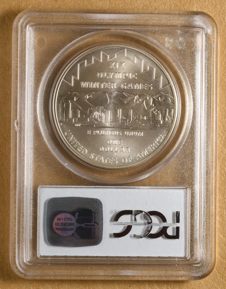 2002 P Salt Lake City Olympics Commemorative Silver Dollar PCGS MS69 - Image 2 of 2