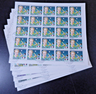 Central Africa 1985 750 series "Football World Cup Mexico" used/CTO Mi.No.1132A/1137A