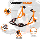 Universal Adjustable Rear Paddock Stand for Motorcycle with Swingarm Rest 360...