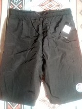 Hurley Hybrid Logo Black Shorts To the Knee Swimming Trunks Boys X-Large 38