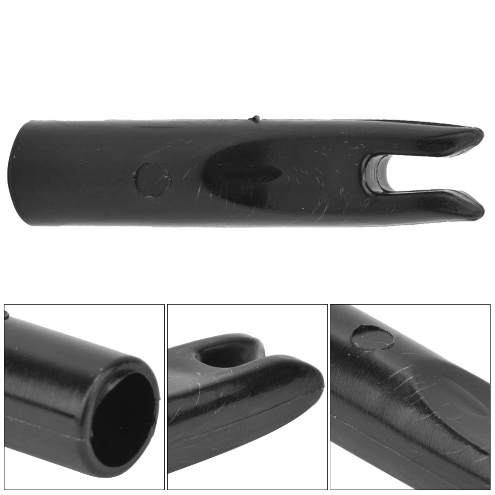 50Pcs 6mm Black Plastic Replacement Nock For Outdoor Hunting Archery