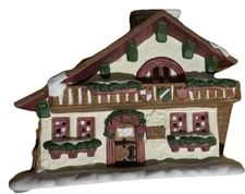 Party Lite Olde World Village Edelweiss House Tealight Candle Holder 