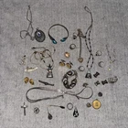 Vintage Jewelry Lot Costume Necklaces Pins Cufflinks Bracelets Pins Cross