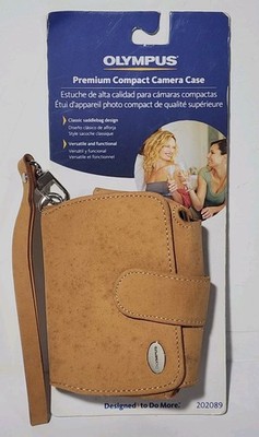 Olympus Premium Compact Canera Case 202089 Leather Suede Saddlebag Design