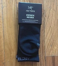 Arc'teryx Unisex Medium Black Synthetic Mid Length Athletic Sock