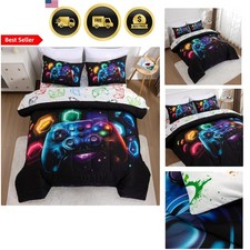 Game Console Comforter Set Kids Bedding Space Universe Gaming Full 5Pcs