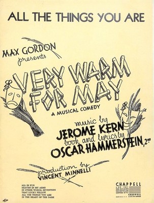 All The Things You Are Sheet Music Very Warm For May 1939 Musical Flop Kern