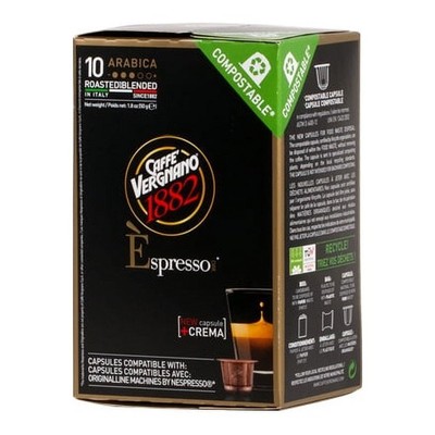 2-Pack Caffè Vergnano Espresso Arabica 10 Capsules, Vergnano Arabica Capsules