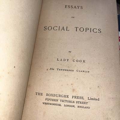 Lady Cook's essay Vol 1 undated with Lady Cooks Compliment slip 1st ed?
