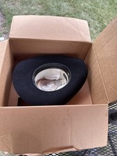 Bradford By Resistol Western Cowboy Hat Black Wool Bead Band Size 67/8 W/box