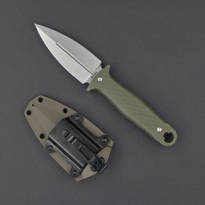 Daggerr Knives Fixed Dagger 3.5'' False Edge 8Cr13MoV Steel Blade Nylon Handle