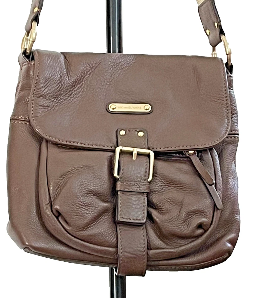 MICHAEL KORS 斜挎包单肩包深棕色带前扣闭合 — 第 3/4 张图片