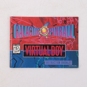 VIRTUAL BOY Galactic Pinball Game Cartridge Manual Precaution Booklet Nintendo