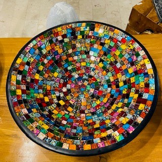 Piatto Svuotatasche Mosaico Vetro | Offerta Centrotavola Artistico