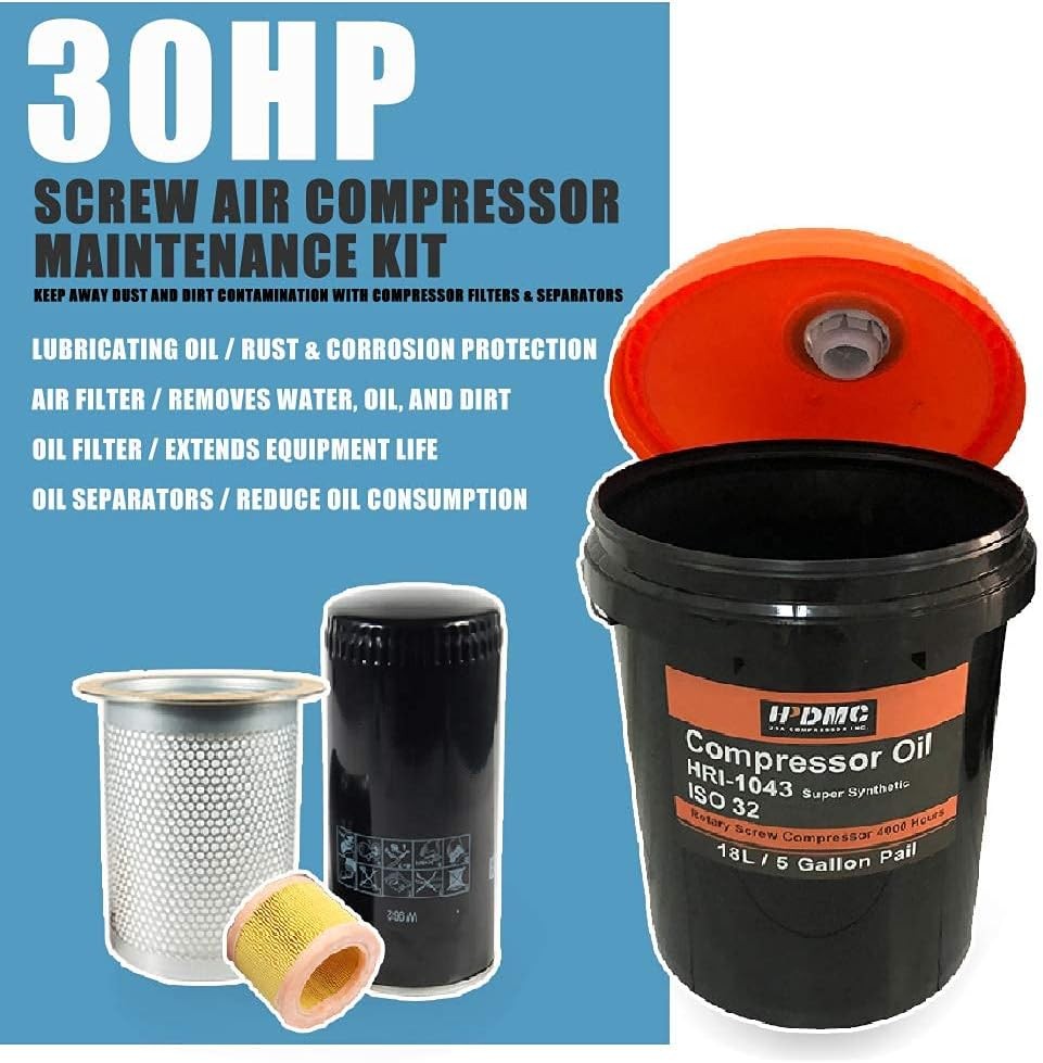 30HP Rotary Screw Air Compressor Air Oil Filter Separator Maintenance K
