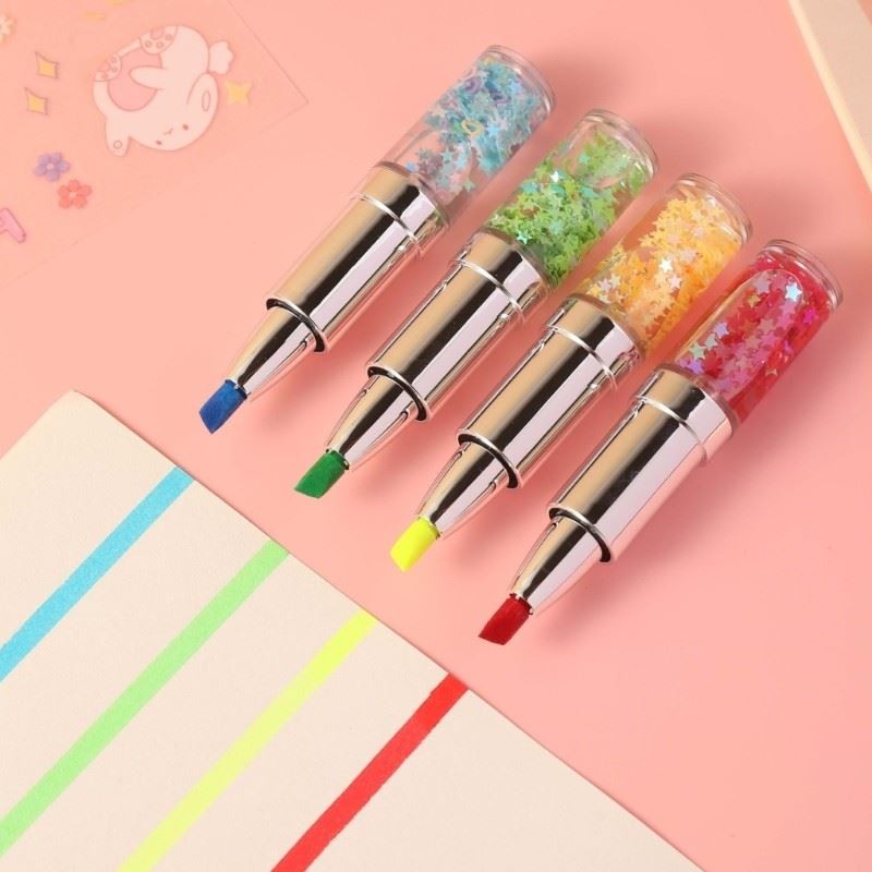 S Set Lipstick Shape Highlighter Markers Highlighter Pen