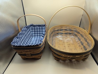 VINTAGE LONGABERGER 1993 ORIGINAL EASTER & 1998 HOSPITALITY TRADITIONS BASKETS 