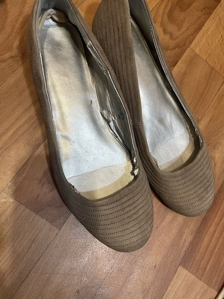 Women Heels Brown Faux Leather 38 #4JHF