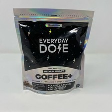 Everyday Dose Coffee Medium Roast Mushroom Coffee 4.4oz Black/Silver