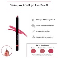 Waterproof Gel Lip Liner Pencil Super Smooth Extra Long-Wear Raspberry