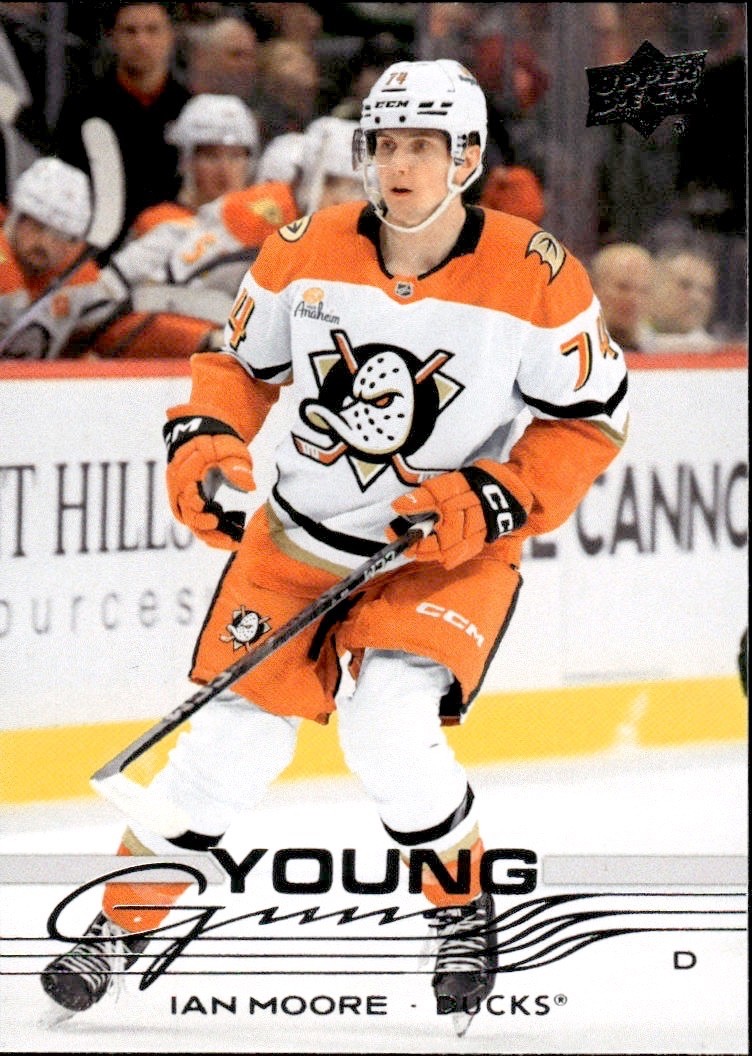 2025-26 Upper Deck #232 Ian Moore Young Guns RC Rookie Anaheim Ducks