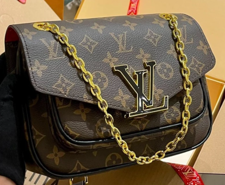 Louis Vuitton Monogram Passy Brown Shoulder Crossbody Bag Like New