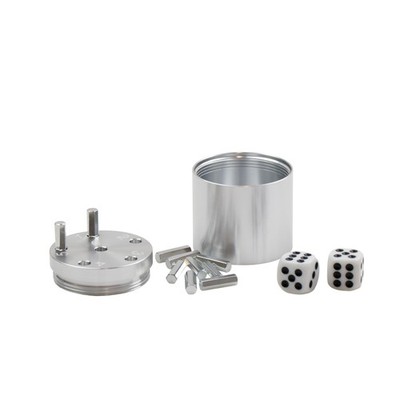 BestSaller 3001 SUPER SIX Würfelspiel Aluminum, 36 Spielstäbchen & 2 Würfel, sil