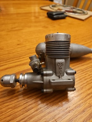O.S. Max .60 SR Glow Engine RC Airplane Motor Made in Japan w/ Muffler (Used)