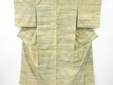 7311593: JAPANESE KIMONO / ANTIQUE KIMONO / TSUMUGI / WOVEN KIKKO