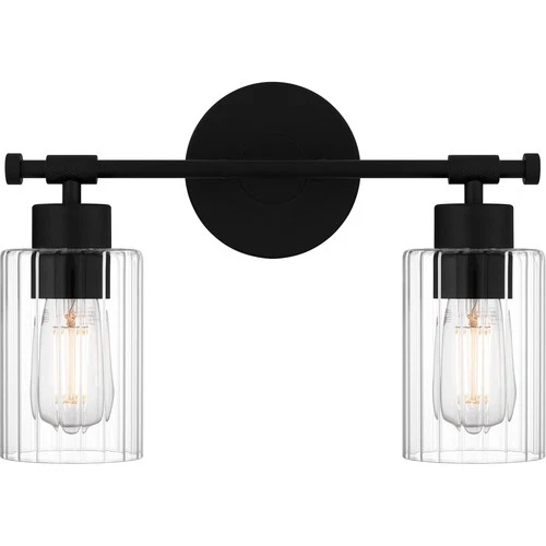 Quoizel CAP8615 Caputo 2 Light 15"W Bathroom Vanity Light - Black - Picture 1 of 3