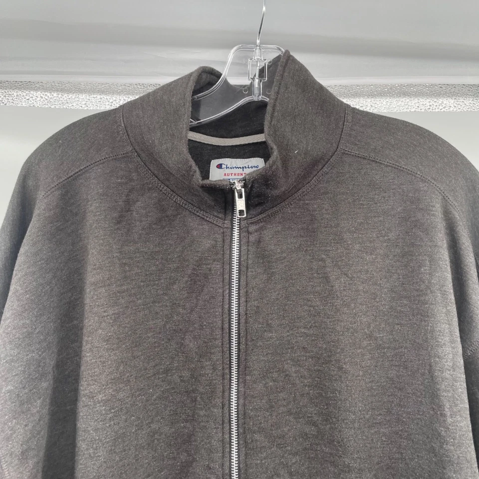 Champion 女式拉链夹克领炭黑色 XL 码口袋 — 第 2/4 张图片