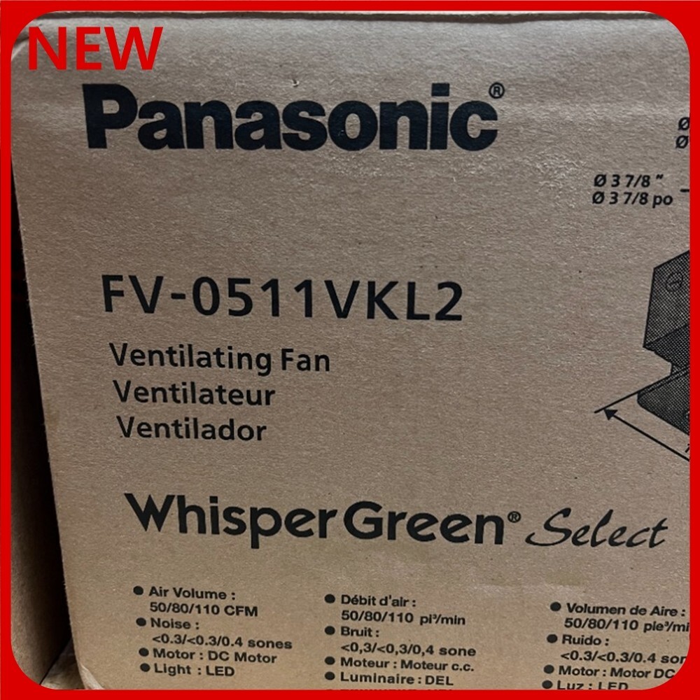 Panasonic 50/80/110CFM bathroom Exhaust Fan with out light/cover FV ...