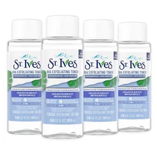 St. Ives Unfragranced BHA Skin Exfoliating Vegan Toner, 6.68 fl oz (Pack of 4)