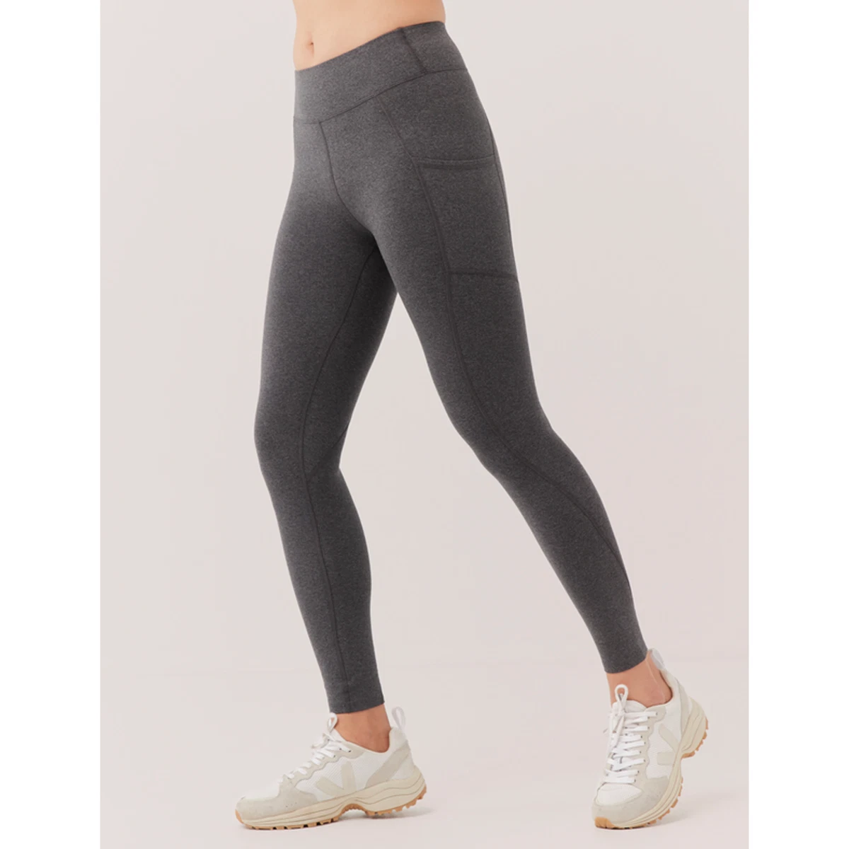 Pact Womens Organic Cotton Pureactive Pocket Leggings Small Grey New  Athletic