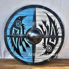 Viking Shield Raven Valhalla Shield Handmade Norse Shield Hand Armor Boss Battle