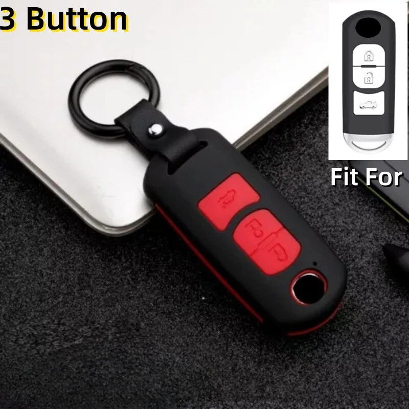 For Mazda 2 3 5 6 Axela CX5 Shell Car Key Remote Carbon Fiber ABS Case Fob Cover - Image 3 of 4