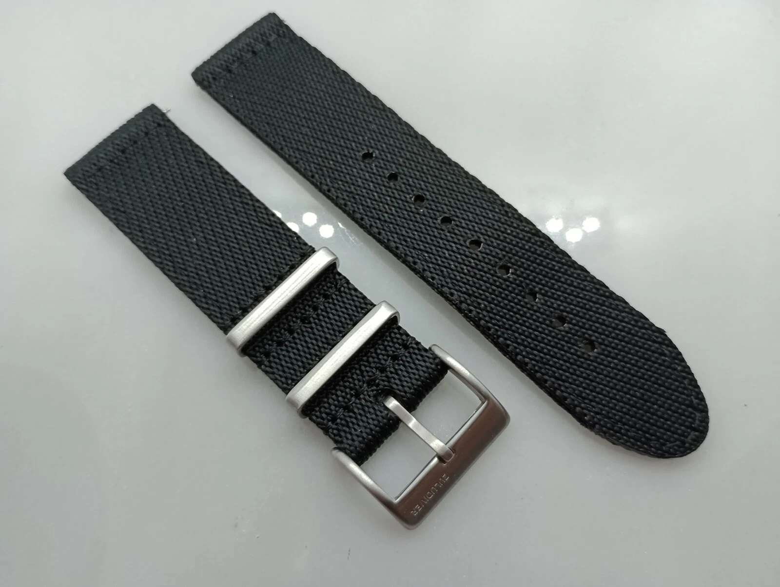 New Zuludiver 22mm Black Nylon Canvas Quick Release Divers Watch Strap YA11