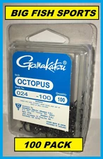 GAMAKATSU #024 OCTOPUS NSB VALUE PACK 100 HOOKS! 02415-100 NEW! SIZE 5/0