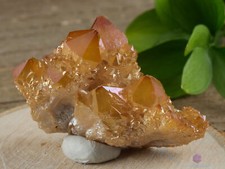 Tangerine AURA QUARTZ - Rainbow Spirit Crystal Cluster, Decor Metaphysical R0497