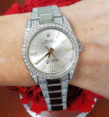 Rolex Oyster Perpetual 36mm Stainless Steel Oyster 4 1/2ct Diamond Auto 12600