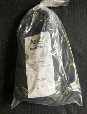 12 Pair of Ansell Neoprene Chemical Resistant Gloves 10, 13'' Black 29-865