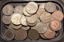 1955 GREAT BRITAIN SIX PENCE COIN 1 COIN PER SALE, PICKED AT RANDOM - B5055