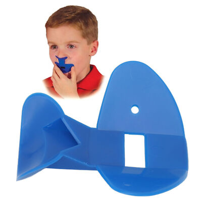 Kids Nose Flute Plastic Flute Dark Blue Nose Training Whistle for Nose Throat