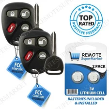 2 Replacement for Cadillac 2003-2007 CTS Remote Key Fob Car Keyless Entry Set