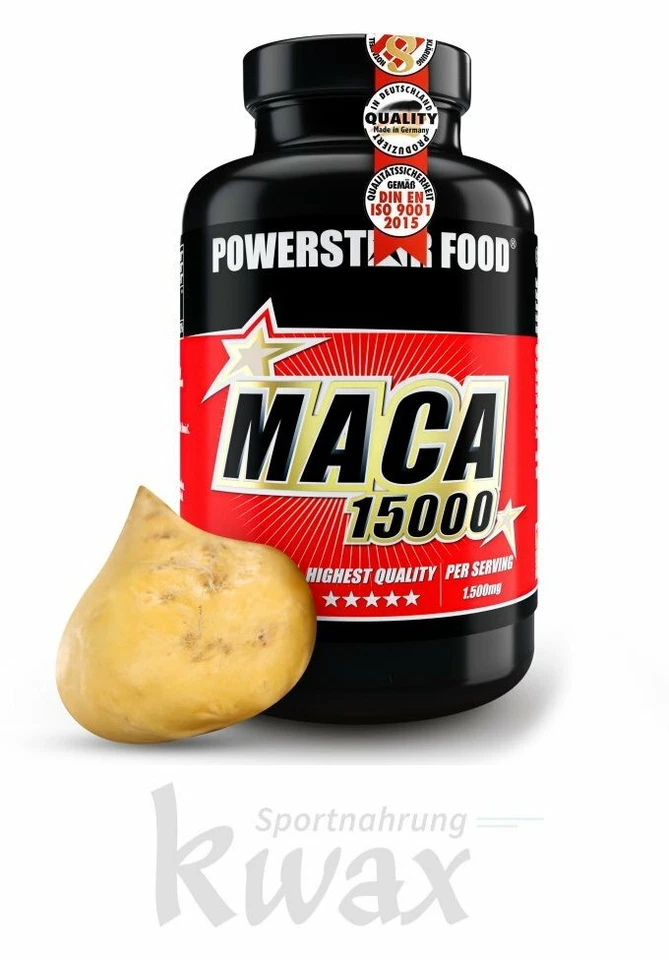 (EUR 196,25/kg) Powerstar Food - Maca 15000 - 120 Kapseln
