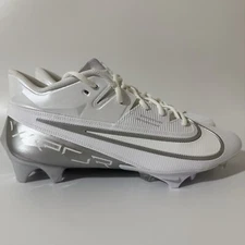 Nike Men 11.5 Vapor Edge Elite 360 2 White/Silver Football Cleats DA5457-101 NEW